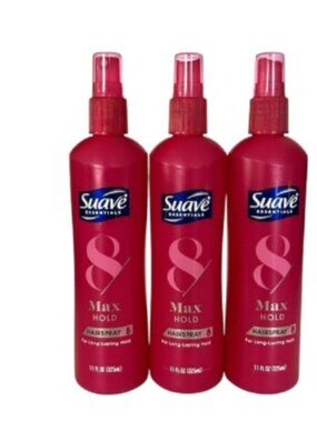 NEW 3 Suave Max Hold Non Aerosol Hairspray Long Lasting Hold 11 oz